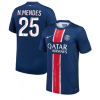 Paris Saint-Germain Nuno Mendes #25 Hjemmebanetrøje 2024-25 Kortærmet